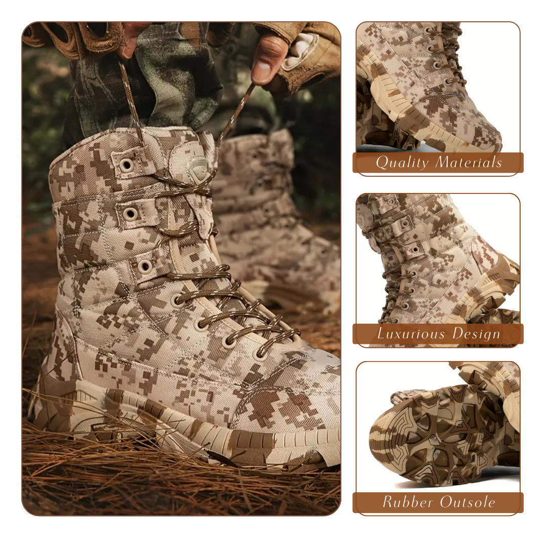 Arjun | Men's High Camo Durable Boots