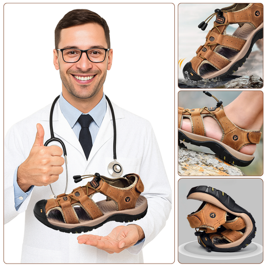 Jaden | Leather Men Casual Orthopedic Sandals