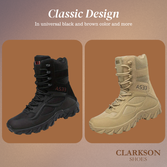 Alec | Men's Shock Absorbing Rubber Sole Military Boots