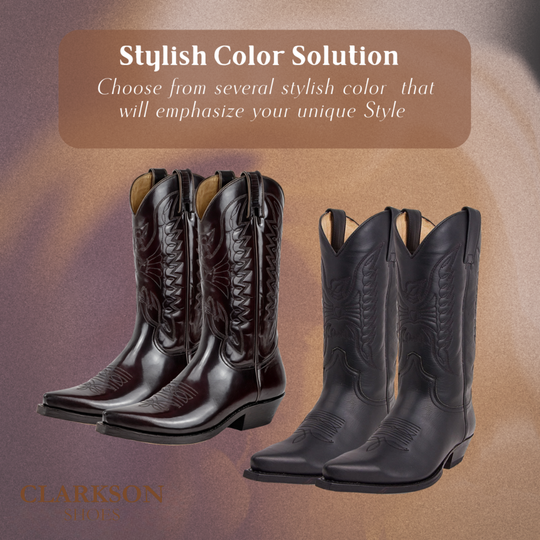 Aurora | High Heel Pointed Toe Leather Boots for Women