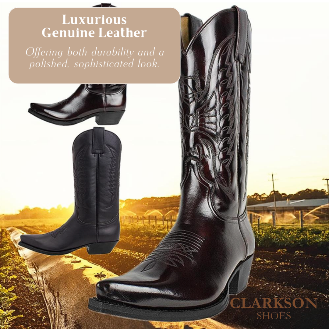 Aurora | High Heel Pointed Toe Leather Boots for Women