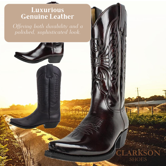 Aurora | High Heel Pointed Toe Leather Boots for Women