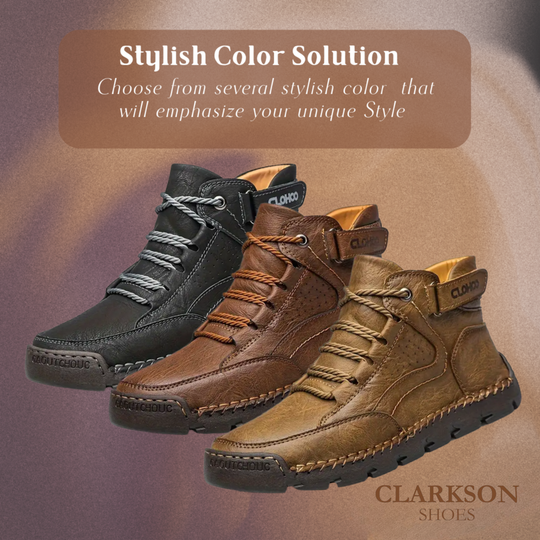 Charles | Orthopedic PU Leather Hiking Shoes