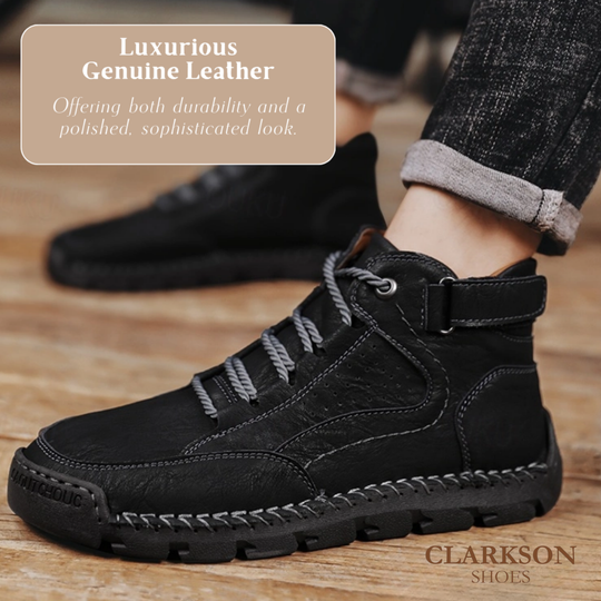 Charles | Orthopedic PU Leather Hiking Shoes