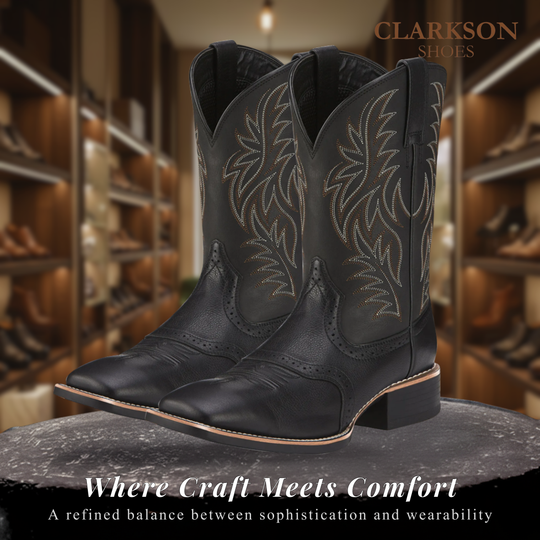 Henning | Midcalf Embroidered Cowboy Boots