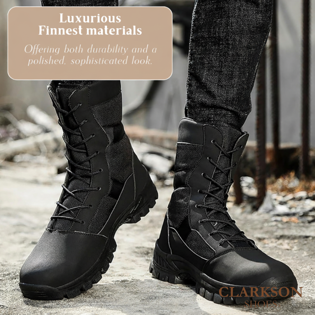 Hugh | Men's High Camouflage Tactical Military Boots