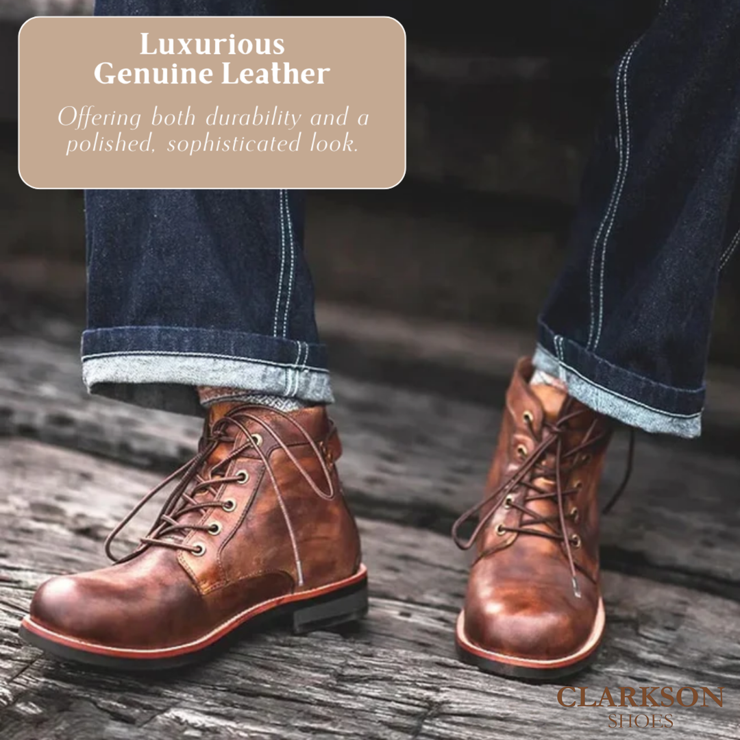 Mark | Classic retro leather boots for men