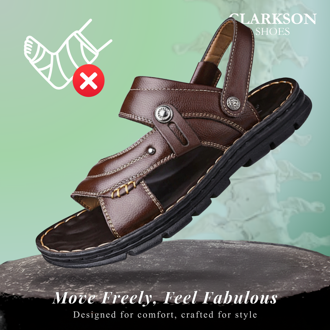 Sean | Men's Non-slip Leather Orthopedic Sandals