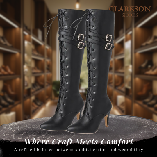 Sophia | Knee-High Lace-Up Boots