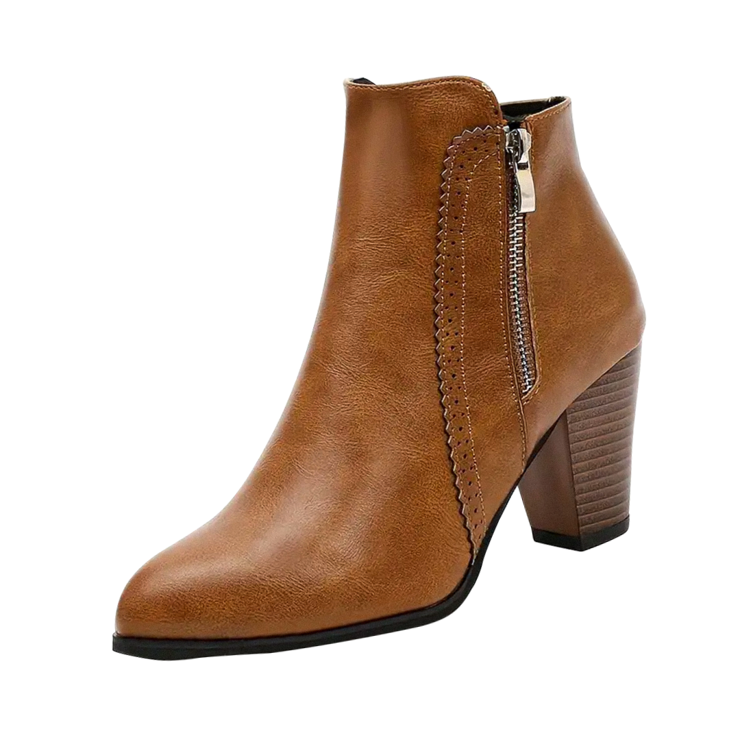 Amelia | Breathable PU Leather Ankle Boots