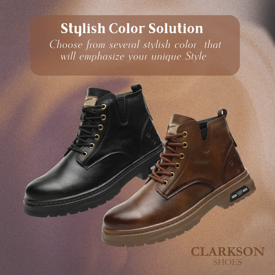 Walter | Cool Lace-Up Boots With Side Zip For Men
