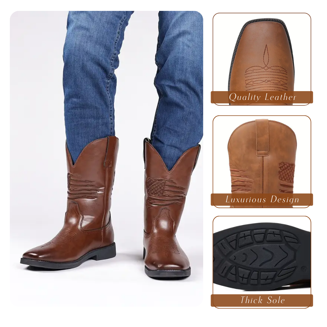 Leo | Western Style Stitched Boots