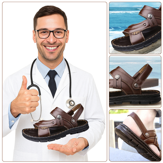 Sean | Men's Non-slip Leather Orthopedic Sandals