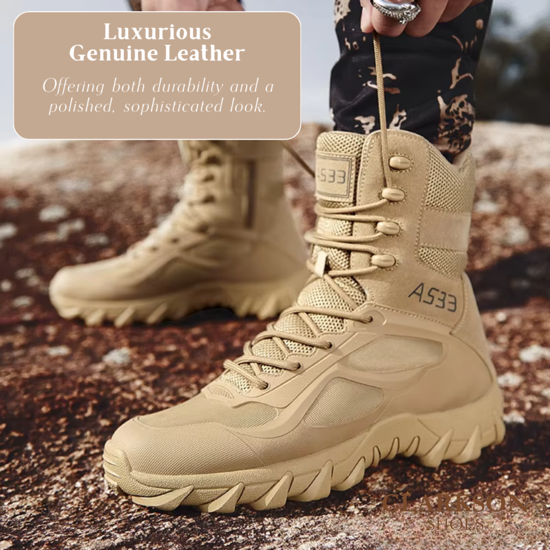 Alec | Men's Shock Absorbing Rubber Sole Military Boots