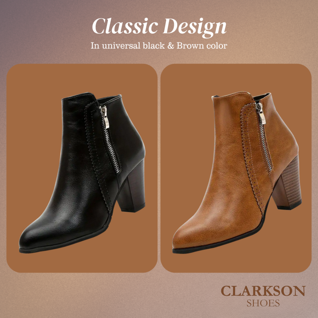 Amelia | Breathable PU Leather Ankle Boots