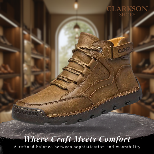 Charles | Orthopedic PU Leather Hiking Shoes