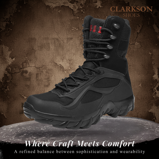 Emir | Solid Color Outdoor High-Tops Military Boots