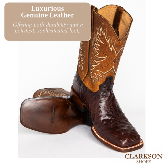 Gustav | Mid-calf Embroidered Leather Boots