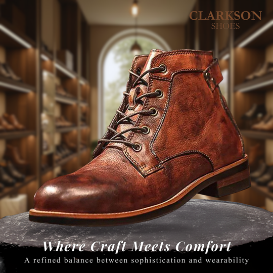 Mark | Classic retro leather boots for men