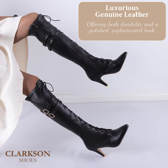 Sophia | Knee-High Lace-Up Boots