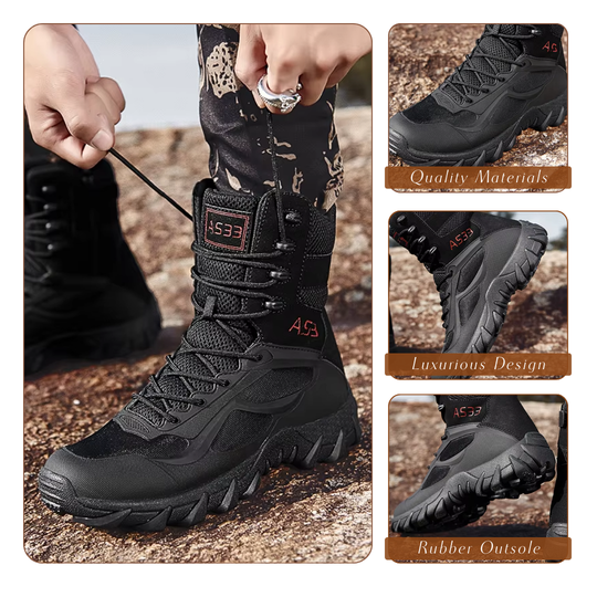 Alec | Men's Shock Absorbing Rubber Sole Military Boots