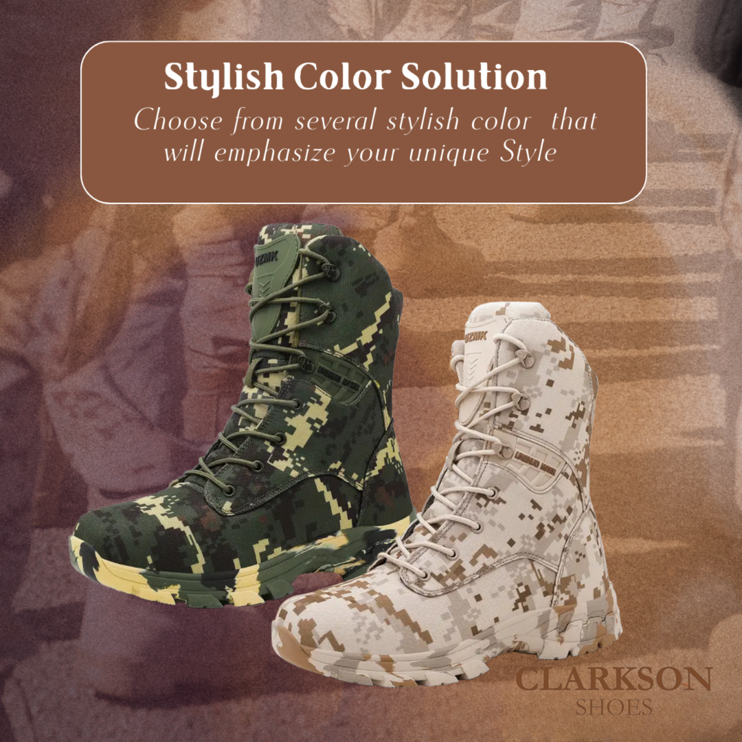 Zack | Men's Durable High-Top Camouflage Military Boots